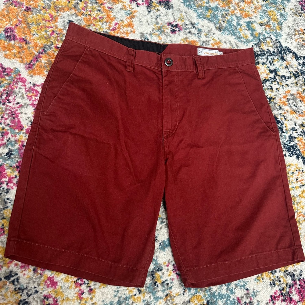 Men’s Red Volcom shorts size 36